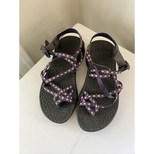 Chaco Women's Double Strap Toe Loop Purple Sandals Size 7 J105124  Geometric